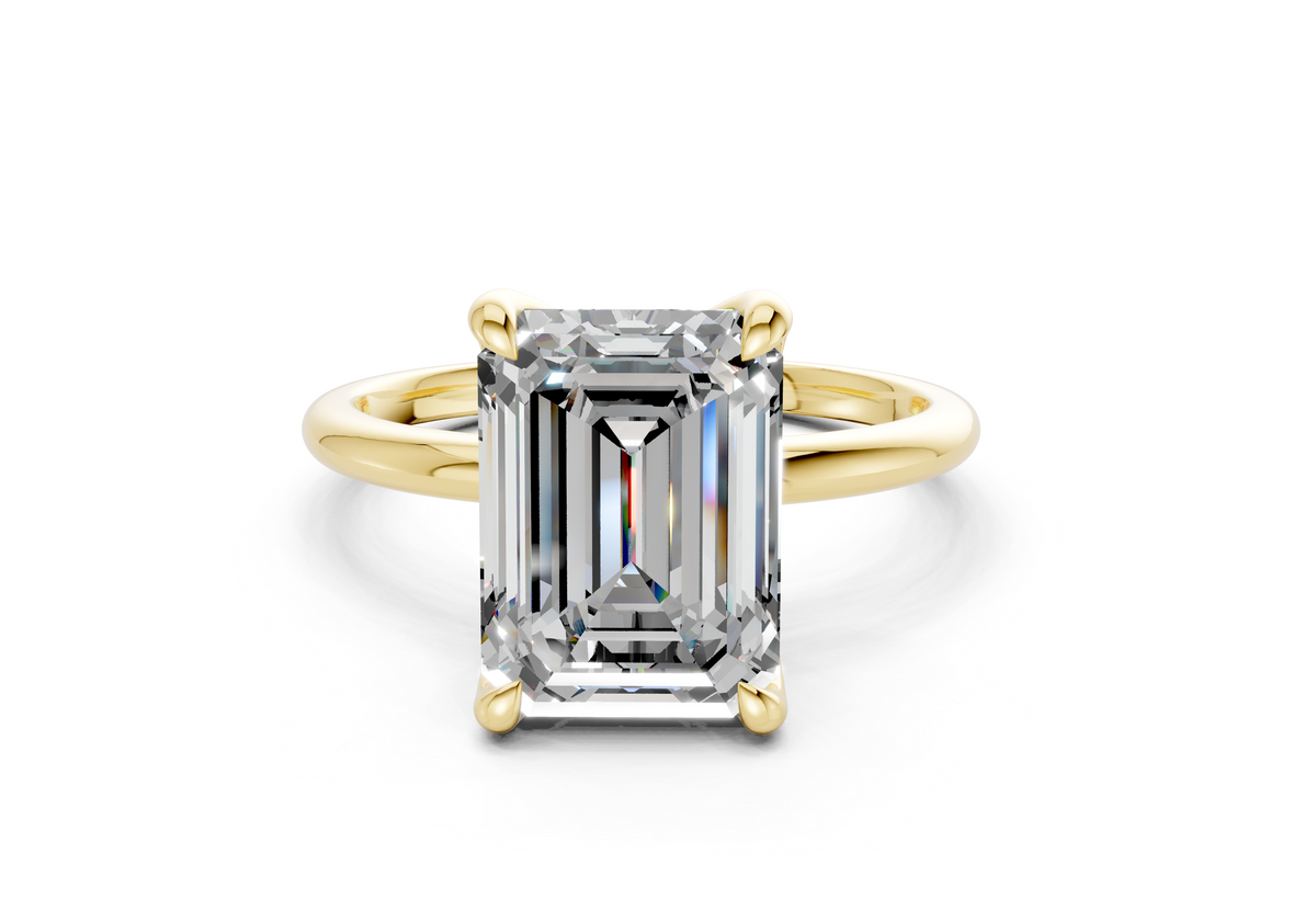 Phoenix Diamond Solitaire Emerald Cut 2mm Engagement Ring