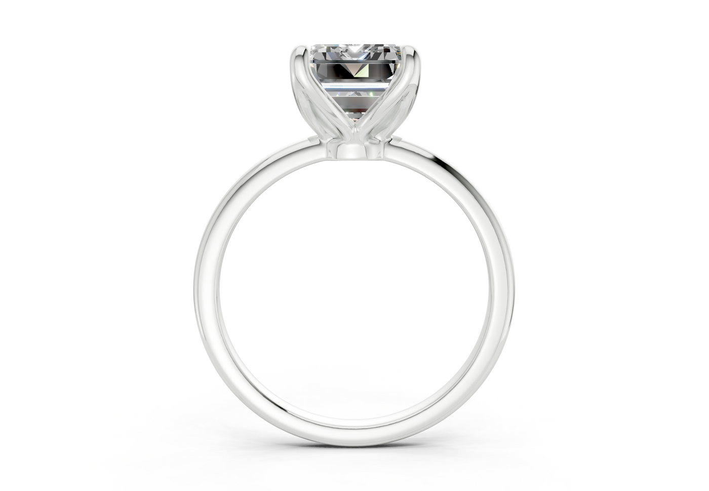 Phoenix Diamond Solitaire Emerald Cut 2.3mm Engagement Ring