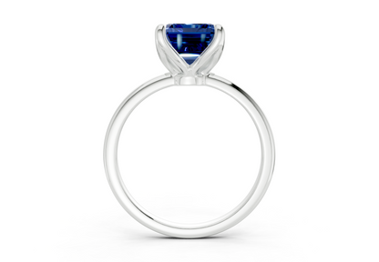 Phoenix Sapphire Gemstone Solitaire Emerald Cut 2mm Engagement Ring