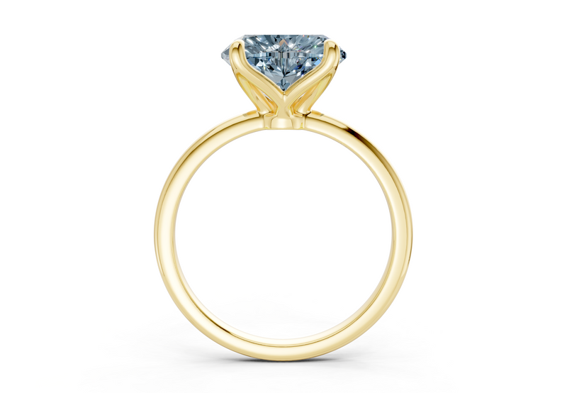 Phoenix Blue Diamond Solitaire Heart Cut 2.3mm Engagement Ring
