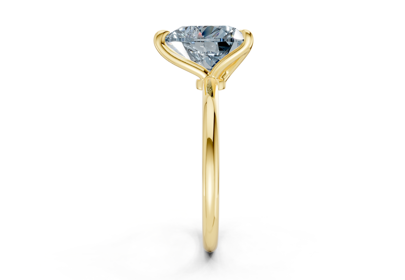 Phoenix Blue Diamond Solitaire Heart Cut 2mm Engagement Ring