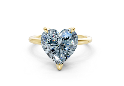 Phoenix Blue Diamond Solitaire Heart Cut 2mm Engagement Ring