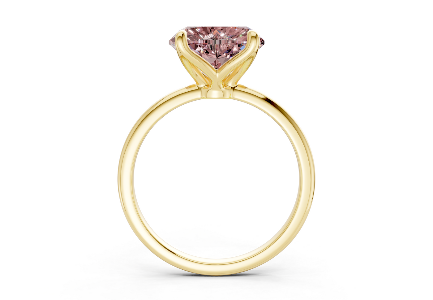Phoenix Pink Diamond Solitaire Heart Cut 1.8mm Engagement Ring