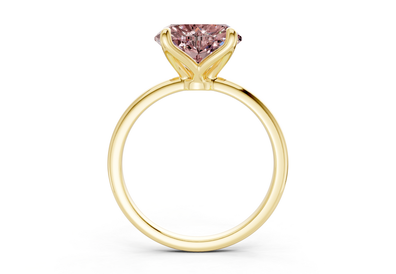 Phoenix Pink Diamond Solitaire Heart Cut 2.3mm Engagement Ring