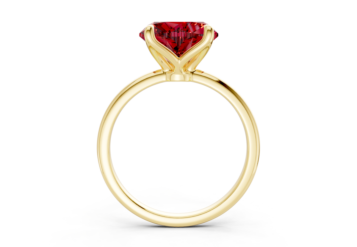 Phoenix Ruby Gemstone Solitaire Heart Cut 2.3mm Engagement Ring
