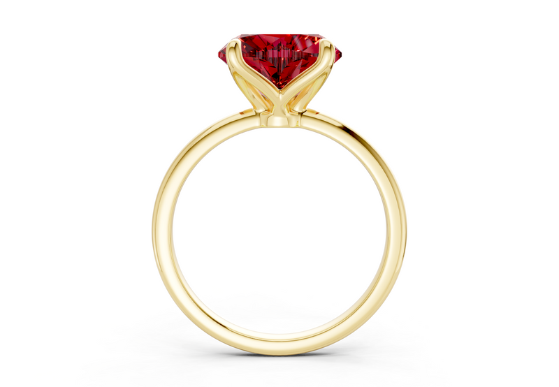 Phoenix Ruby Gemstone Solitaire Heart Cut 2.3mm Engagement Ring