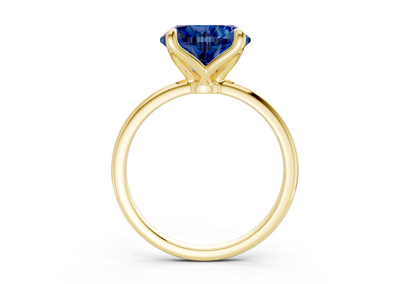 Phoenix Sapphire Gemstone Solitaire Heart Cut 1.8mm Engagement Ring