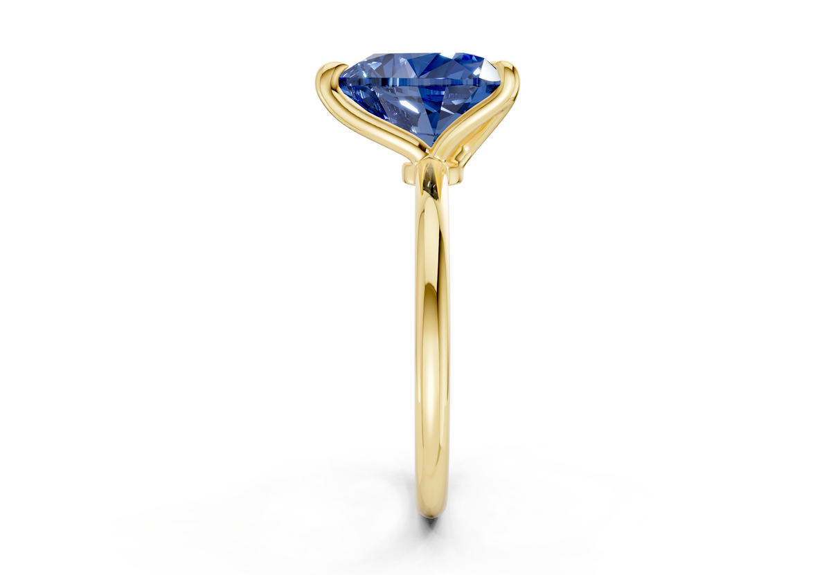 Phoenix Sapphire Gemstone Solitaire Heart Cut 1.8mm Engagement Ring