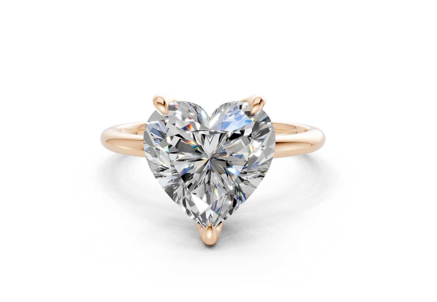 Phoenix Diamond Solitaire Heart Cut 1.8mm Engagement Ring
