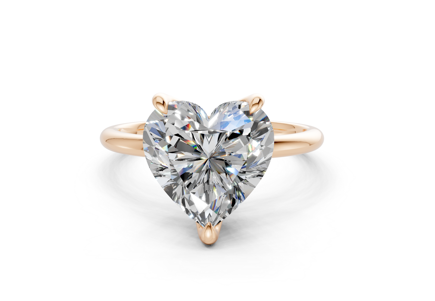 Phoenix Diamond Solitaire Heart Cut 2.3mm Engagement Ring