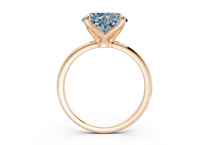 Phoenix Blue Diamond Solitaire Heart Cut 2mm Engagement Ring