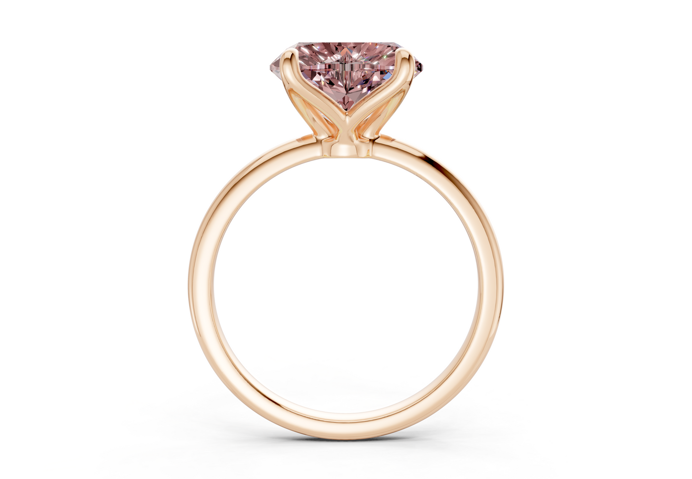Phoenix Pink Diamond Solitaire Heart Cut 2.3mm Engagement Ring
