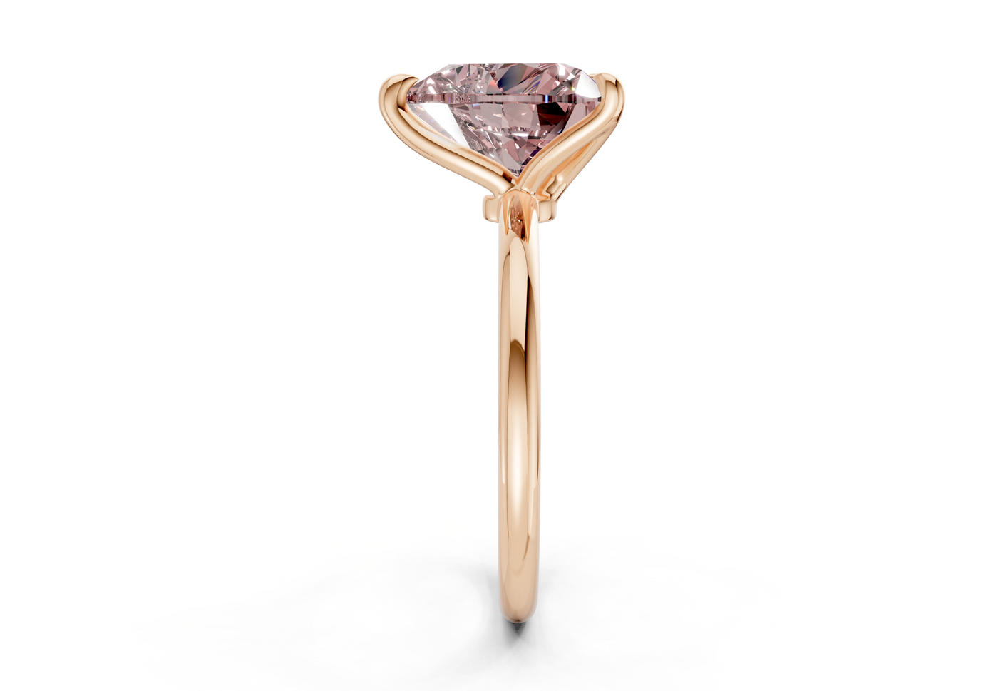 Phoenix Pink Diamond Solitaire Heart Cut 2.3mm Engagement Ring