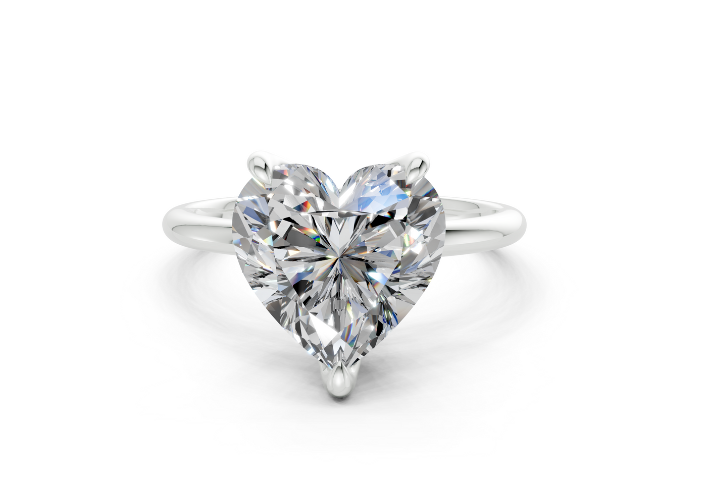 Phoenix Diamond Solitaire Heart Cut 1.8mm Engagement Ring
