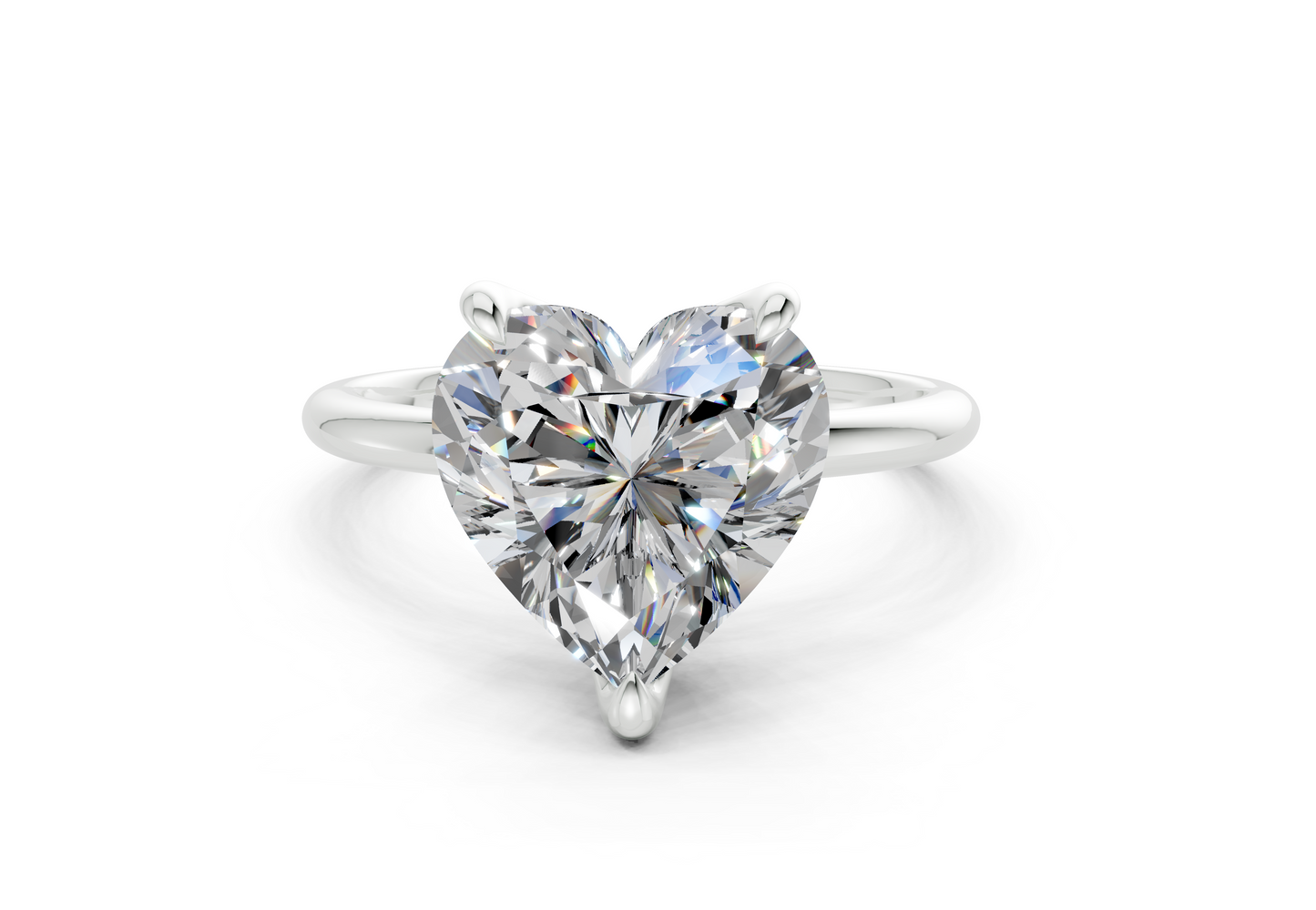 Phoenix Diamond Solitaire Heart Cut 2mm Engagement Ring