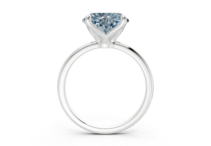 Phoenix Blue Diamond Solitaire Heart Cut 2mm Engagement Ring