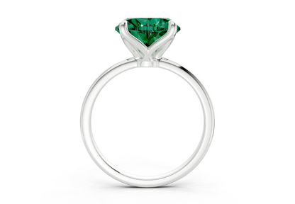 Phoenix Emerald Gemstone Solitaire Heart Cut 2mm Engagement Ring