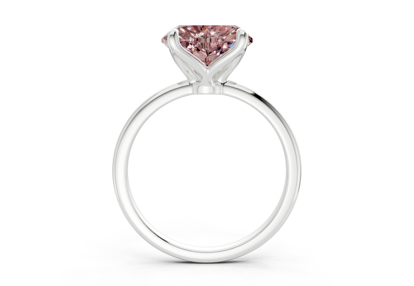 Phoenix Pink Diamond Solitaire Heart Cut 1.8mm Engagement Ring