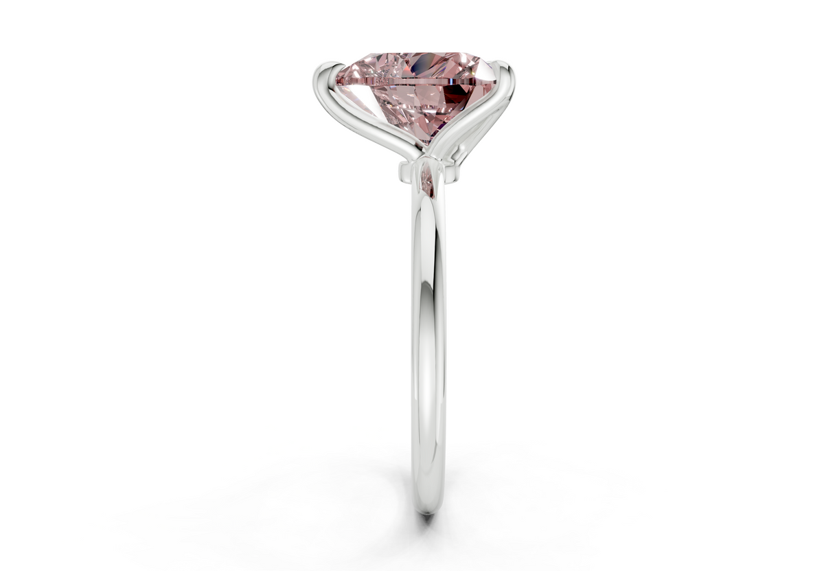 Phoenix Pink Diamond Solitaire Heart Cut 2.3mm Engagement Ring