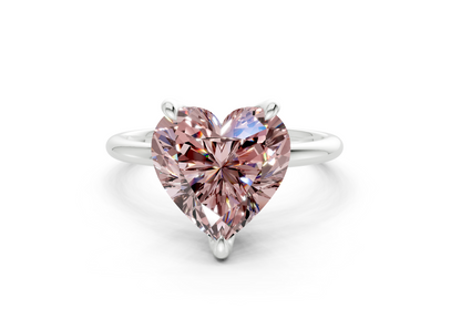 Phoenix Pink Diamond Solitaire Heart Cut 2mm Engagement Ring