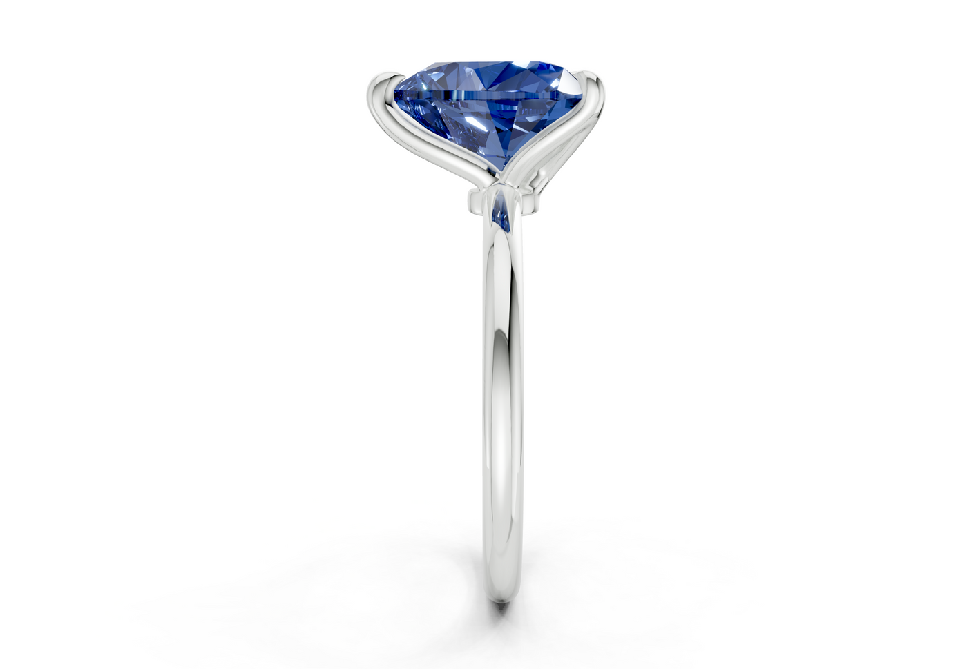 Phoenix Sapphire Gemstone Solitaire Heart Cut 1.8mm Engagement Ring