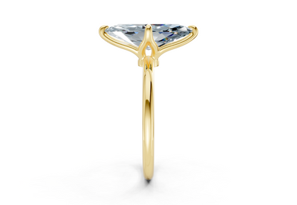 Phoenix Blue Diamond Solitaire Marquise Cut 2mm Engagement Ring