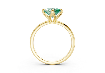 Phoenix Emerald Gemstone Solitaire Marquise Cut 2mm Engagement Ring