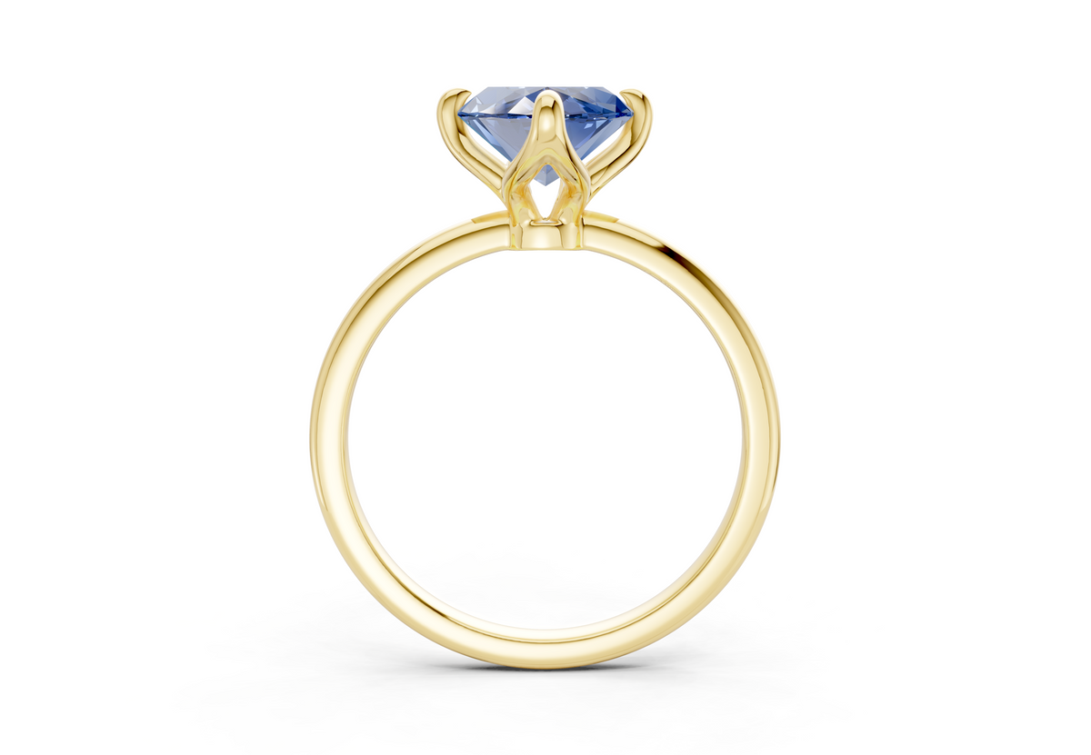 Phoenix Sapphire Gemstone Solitaire Marquise Cut 1.8mm Engagement Ring