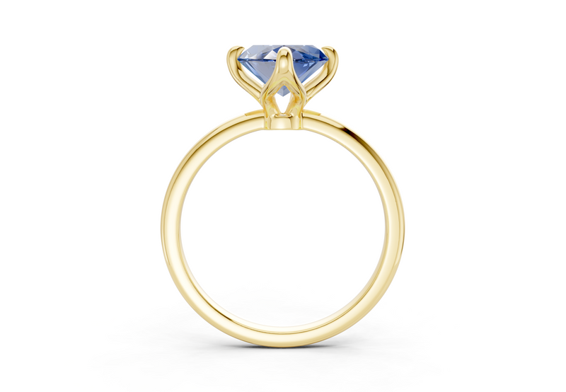 Phoenix Sapphire Gemstone Solitaire Marquise Cut 1.8mm Engagement Ring