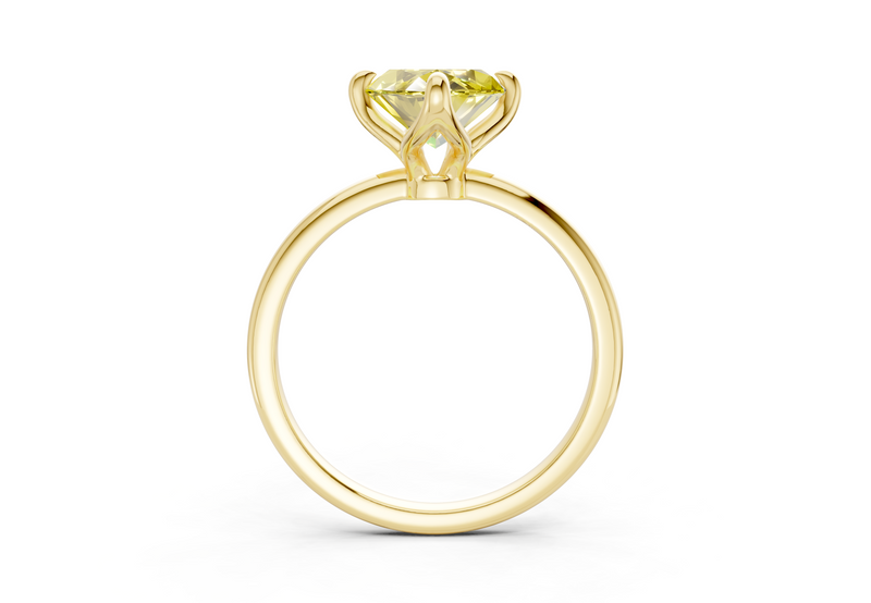 Phoenix Yellow Diamond Solitaire Marquise Cut 1.8mm Engagement Ring