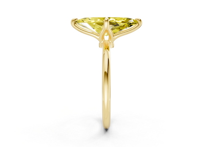 Phoenix Yellow Diamond Solitaire Marquise Cut 2mm Engagement Ring