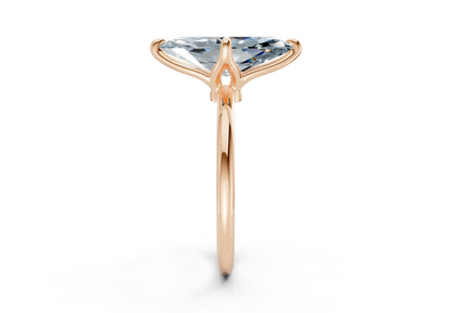 Phoenix Blue Diamond Solitaire Marquise Cut 2mm Engagement Ring
