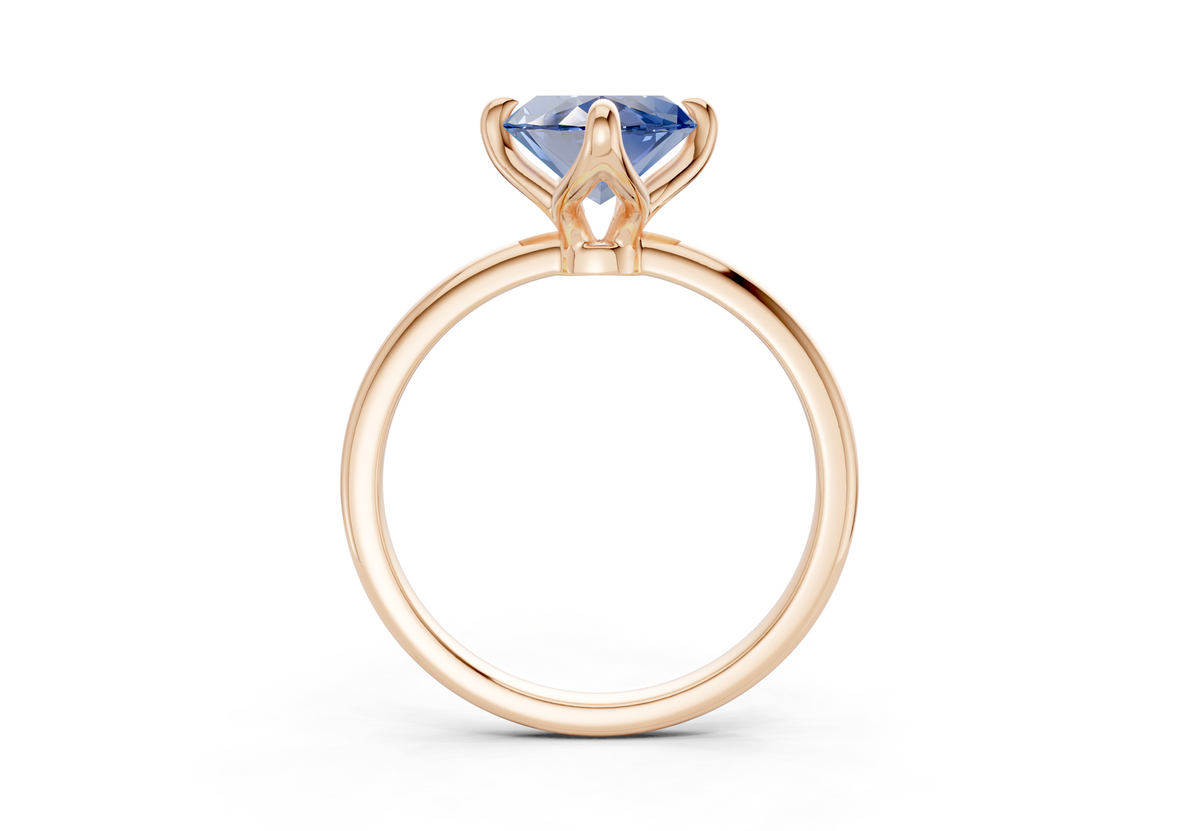 Phoenix Sapphire Gemstone Solitaire Marquise Cut 1.8mm Engagement Ring