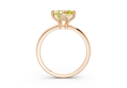 Phoenix Yellow Diamond Solitaire Marquise Cut 2mm Engagement Ring