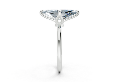 Phoenix Blue Diamond Solitaire Marquise Cut 2mm Engagement Ring