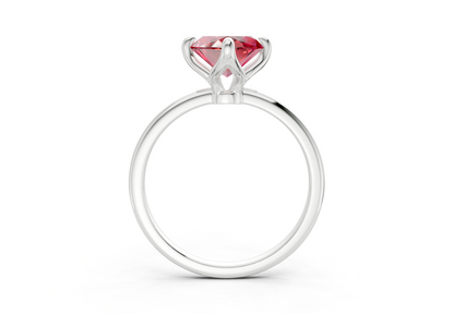 Phoenix Ruby Gemstone Solitaire Marquise Cut 2mm Engagement Ring