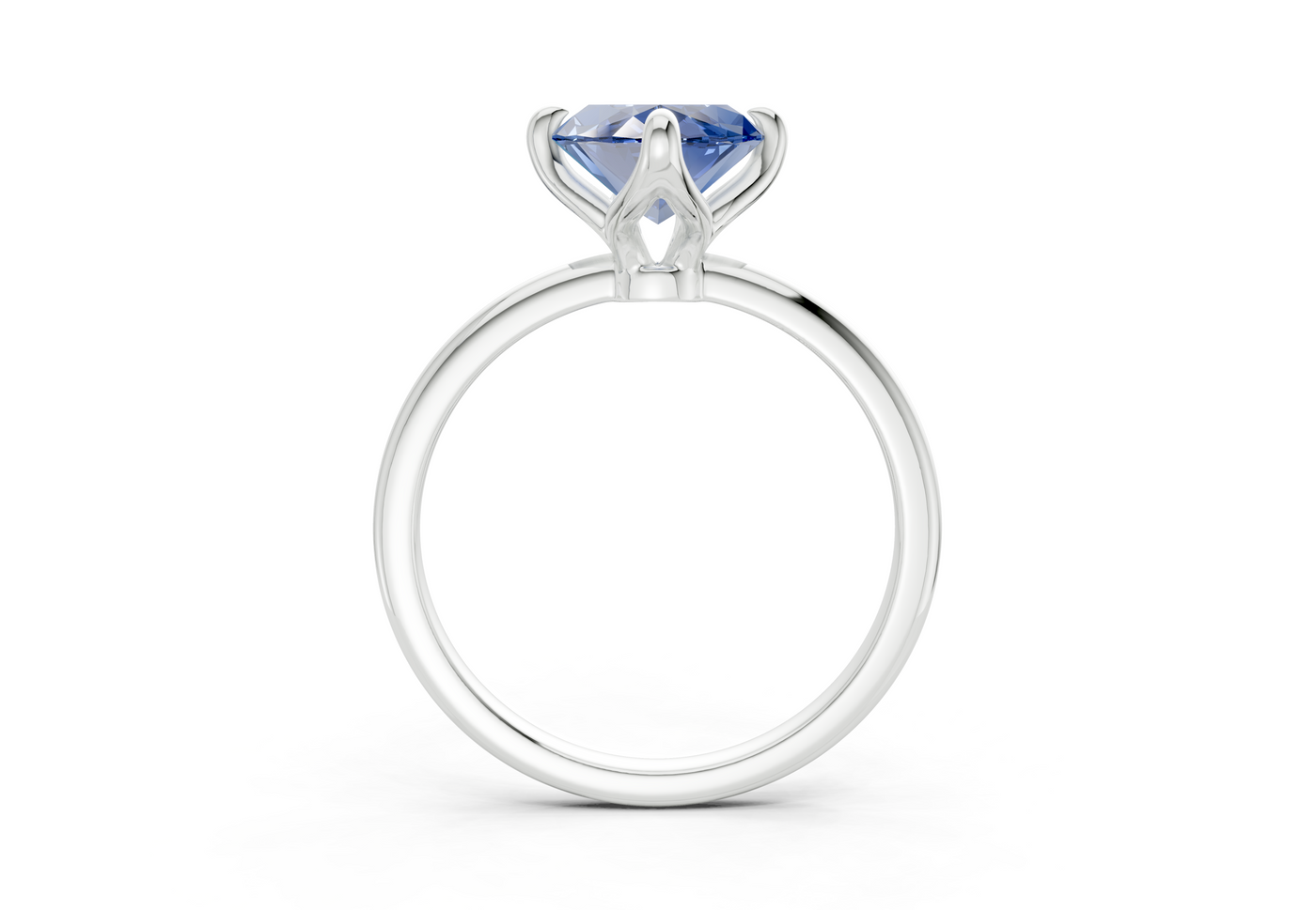 Phoenix Sapphire Gemstone Solitaire Marquise Cut 1.8mm Engagement Ring