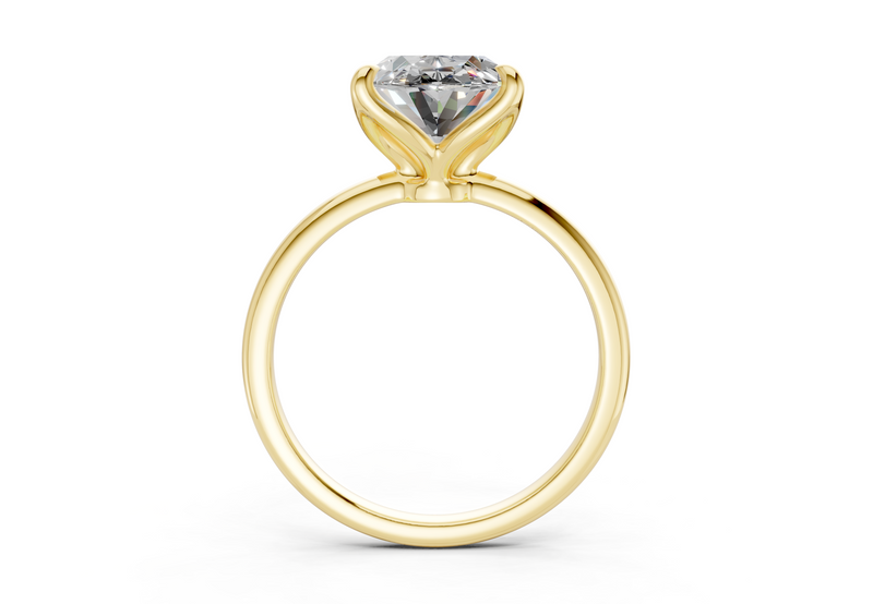 Phoenix Diamond Solitaire Oval Cut 1.8mm Engagement Ring