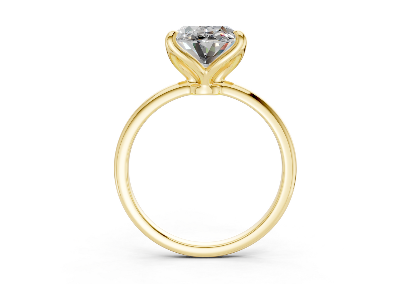 Phoenix Diamond Solitaire Oval Cut 2.3mm Engagement Ring