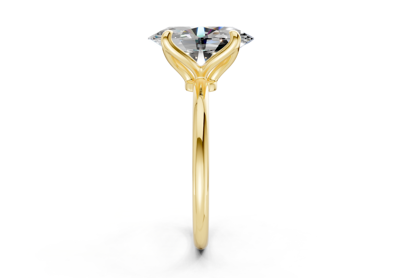 Phoenix Diamond Solitaire Oval Cut 2.3mm Engagement Ring