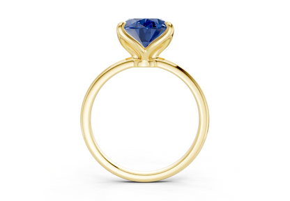 Phoenix Sapphire Gemstone Solitaire Oval Cut 1.8mm Engagement Ring