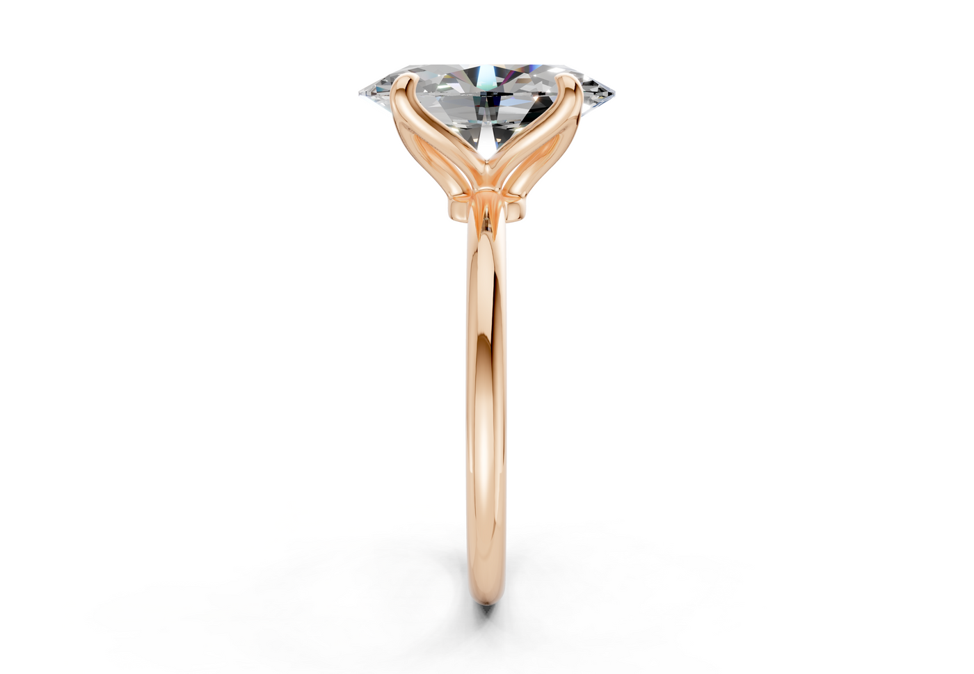 Phoenix Diamond Solitaire Oval Cut 1.8mm Engagement Ring