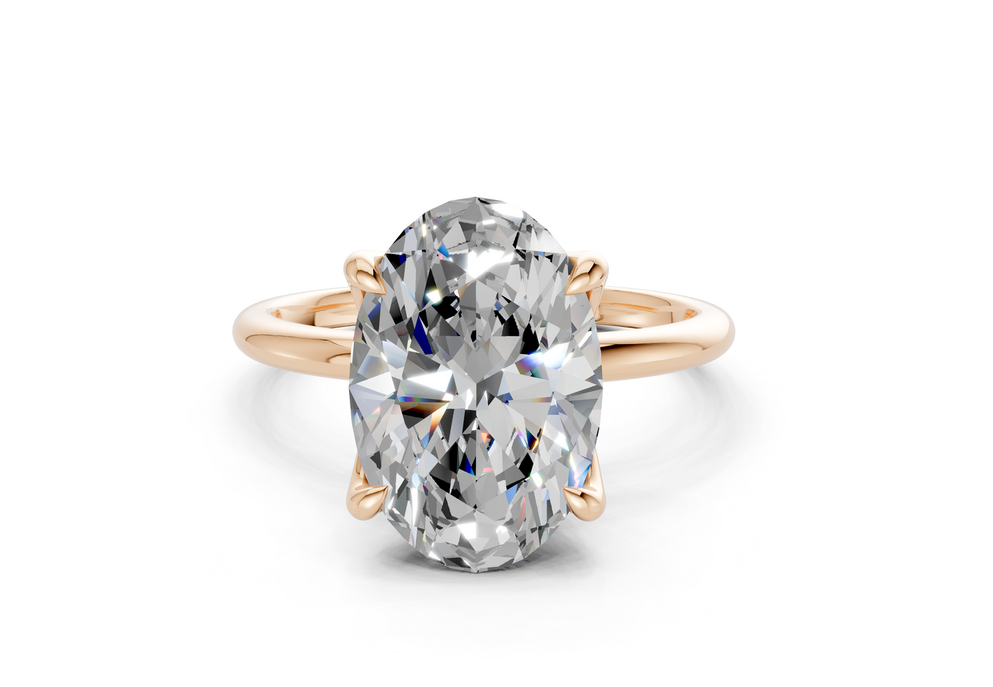 Phoenix Diamond Solitaire Oval Cut 2mm Engagement Ring