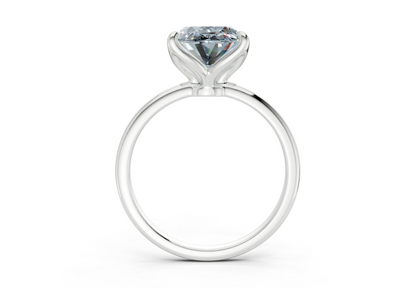 Phoenix Blue Diamond Solitaire Oval Cut 2.3mm Engagement Ring