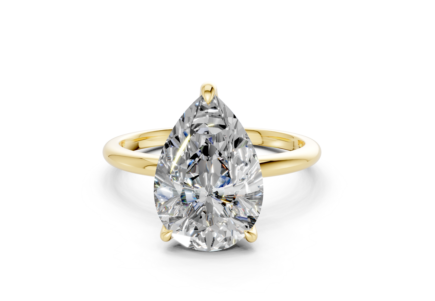 Phoenix Diamond Solitaire Pear Cut 1.8mm Engagement Ring