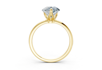 Phoenix Blue Diamond Solitaire Pear Cut 1.8mm Engagement Ring