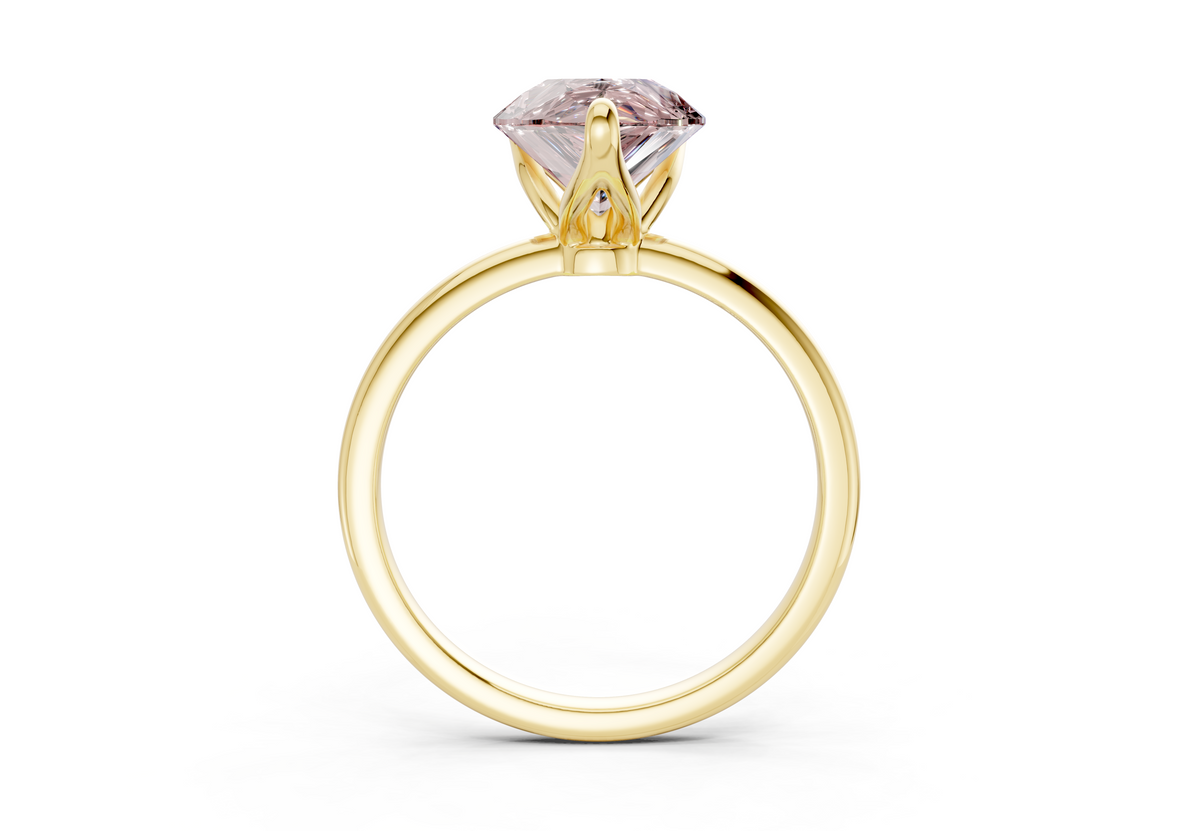 Phoenix Pink Diamond Solitaire Pear Cut 1.8mm Engagement Ring