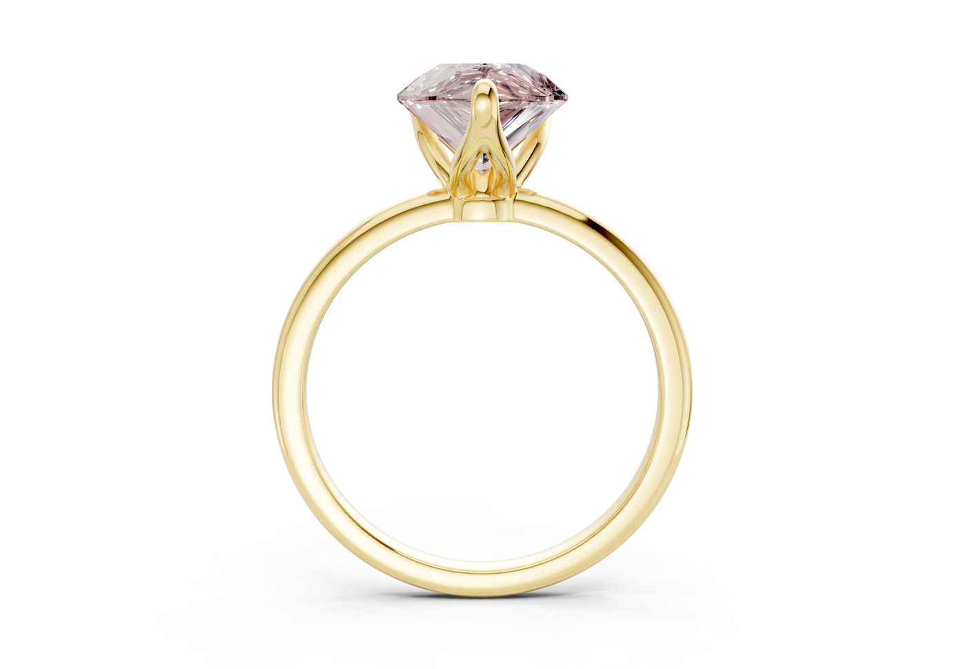 Phoenix Pink Diamond Solitaire Pear Cut 2.3mm Engagement Ring