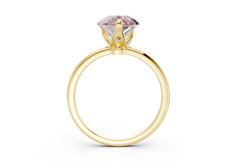 Phoenix Pink Diamond Solitaire Pear Cut 2mm Engagement Ring