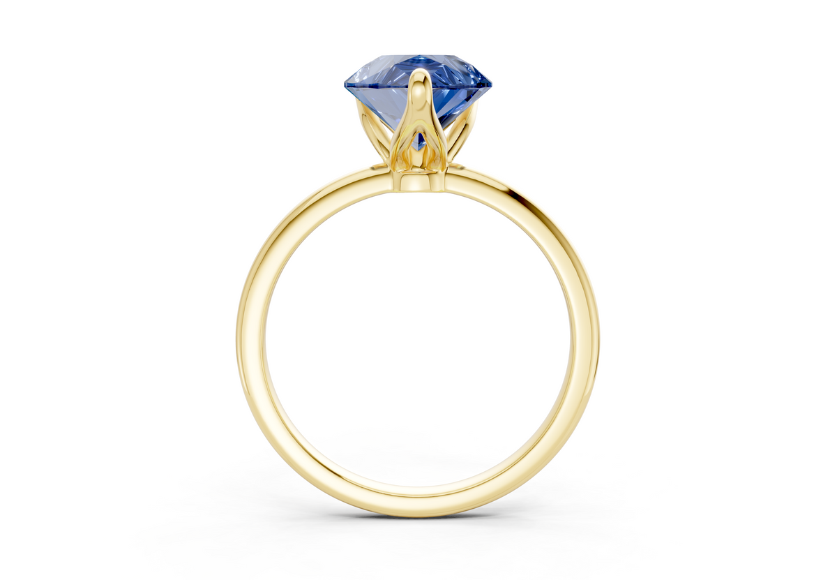 Phoenix Sapphire Gemstone Solitaire Pear Cut 2.3mm Engagement Ring
